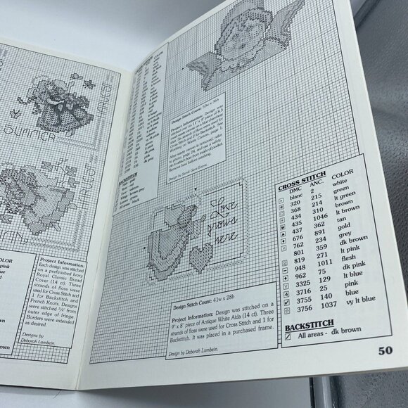Angels Galore Cross Stitch Pattern Book 38 Designs Leisure Arts 2960 Vintage - Picture 11 of 13